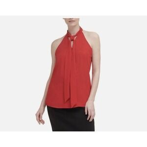 Calvin Klein X Fit Sleeveless Tie Neck Halter Top NWT